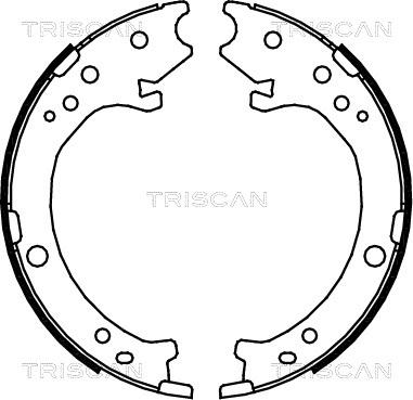 Triscan 8100 40007 - Комплект гальм, барабанний механізм autocars.com.ua