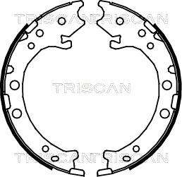 Triscan 8100 40008 - Комплект гальм, барабанний механізм autocars.com.ua