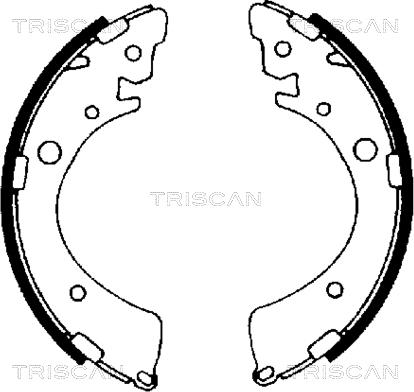 Triscan 8100 40441 - Комплект гальм, барабанний механізм autocars.com.ua