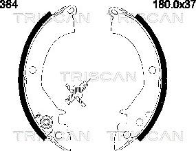 Triscan 8100 42384 - Комплект тормозных колодок, барабанные avtokuzovplus.com.ua