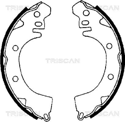 Triscan 8100 42422 - Комплект гальм, барабанний механізм autocars.com.ua