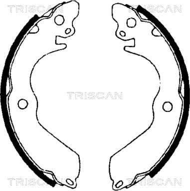 Triscan 8100 42533 - Комплект гальм, барабанний механізм autocars.com.ua