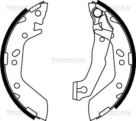Triscan 8100 43012 - Комплект гальм, барабанний механізм autocars.com.ua