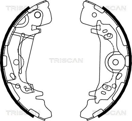 Triscan 8100 43017 - Комплект гальм, барабанний механізм autocars.com.ua