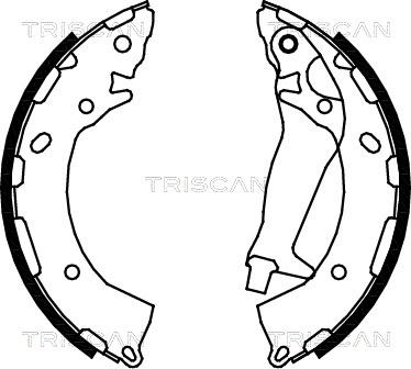 Triscan 8100 43024 - Комплект гальм, барабанний механізм autocars.com.ua