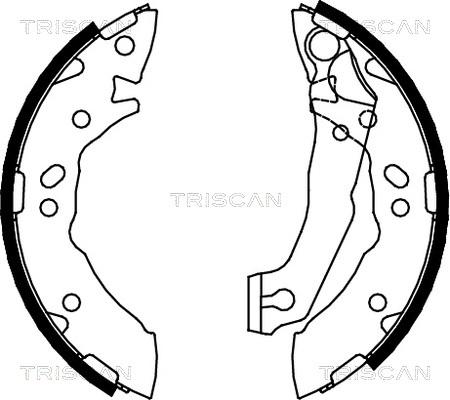 Triscan 8100 43621 - Комплект гальм, барабанний механізм autocars.com.ua
