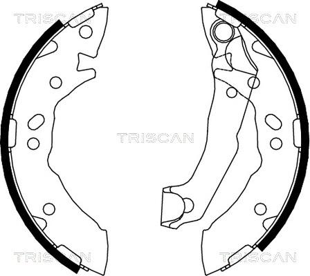 Triscan 8100 43627 - Комплект тормозных колодок, барабанные avtokuzovplus.com.ua