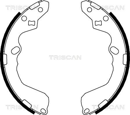 Triscan 8100 50002 - Комплект гальм, барабанний механізм autocars.com.ua