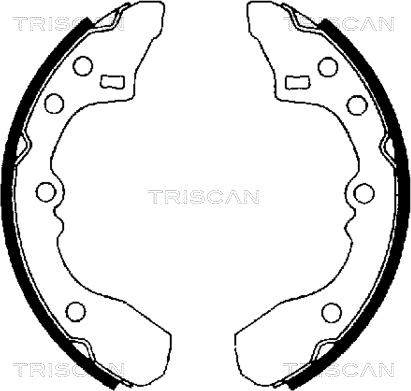 Triscan 8100 50434 - Комплект гальм, барабанний механізм autocars.com.ua