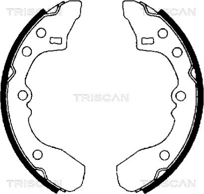 Triscan 8100 50434 - Комплект тормозных колодок, барабанные avtokuzovplus.com.ua