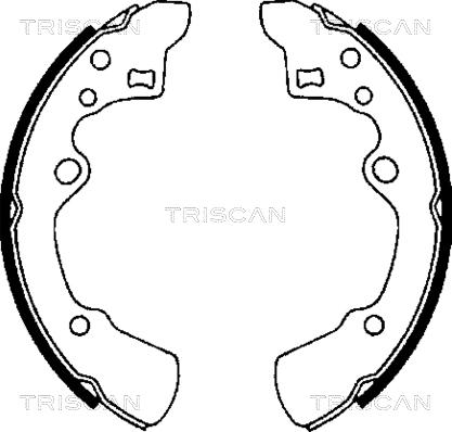 Triscan 8100 50496 - Комплект гальм, барабанний механізм autocars.com.ua