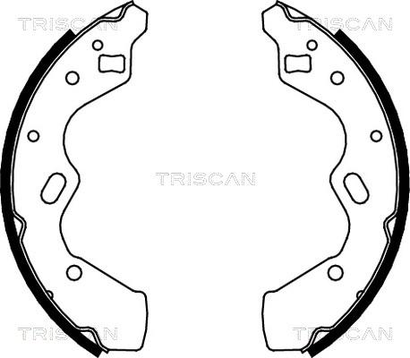 Triscan 8100 50615 - Комплект гальм, барабанний механізм autocars.com.ua