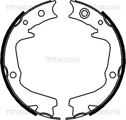 Triscan 8100 68002 - Комплект гальм, барабанний механізм autocars.com.ua