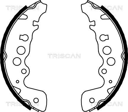 Triscan 8100 69608 - Комплект гальм, барабанний механізм autocars.com.ua