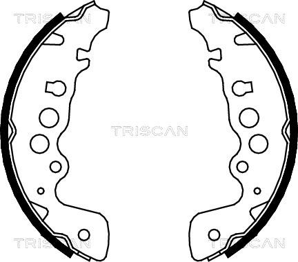 Triscan 8100 69608 - Комплект тормозных колодок, барабанные avtokuzovplus.com.ua