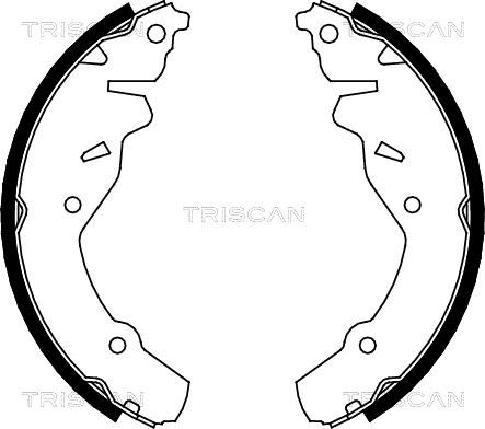 Triscan 8100 80002 - Комплект гальм, барабанний механізм autocars.com.ua