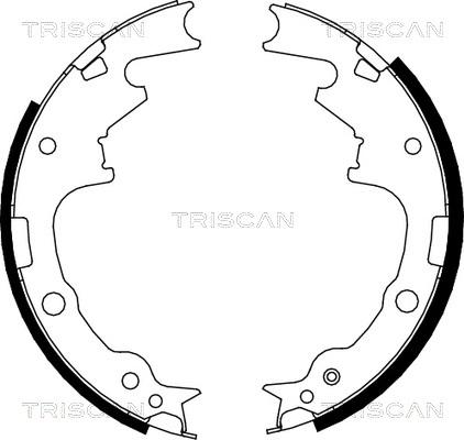 Triscan 8100 80004 - Комплект гальм, барабанний механізм autocars.com.ua