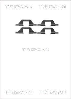 Triscan 8105 101591 - Комплектуючі, колодки дискового гальма autocars.com.ua
