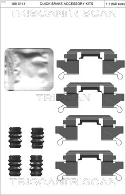 Triscan 8105 101679 - Комплектуючі, колодки дискового гальма autocars.com.ua