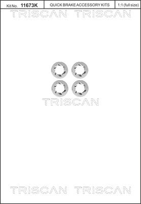 Triscan 8105 116014 - Комплект болтів, гальмівний диск autocars.com.ua