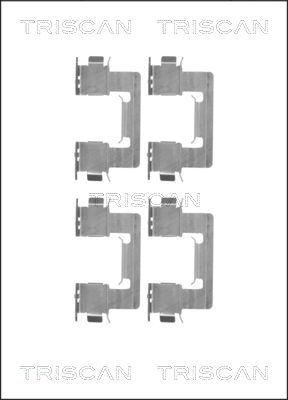 Triscan 8105 131634 - Комплектуючі, колодки дискового гальма autocars.com.ua