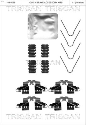 Triscan 8105 131655 - Комплектуючі, колодки дискового гальма autocars.com.ua