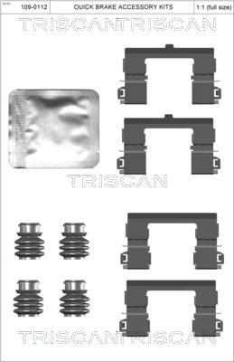 Triscan 8105 241628 - Комплектуючі, колодки дискового гальма autocars.com.ua