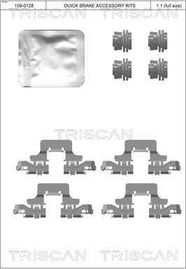Triscan 8105 291630 - Комплектуючі, колодки дискового гальма autocars.com.ua