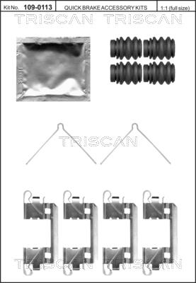 Triscan 8105 401622 - Комплектующие для колодок дискового тормоза avtokuzovplus.com.ua