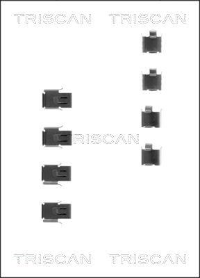 Triscan 8105 421585 - Комплектуючі, колодки дискового гальма autocars.com.ua