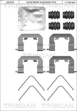 Triscan 8105 431662 - Комплектуючі, колодки дискового гальма autocars.com.ua