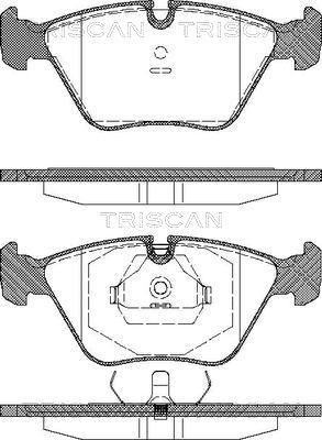 Triscan 8110 10001 - Гальмівні колодки, дискові гальма autocars.com.ua