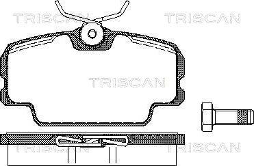 Triscan 8110 10098 - Тормозные колодки, дисковые, комплект avtokuzovplus.com.ua