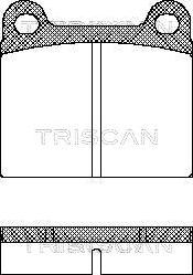 Triscan 8110 10201 - Гальмівні колодки, дискові гальма autocars.com.ua