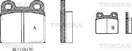 Triscan 8110 10202 - Гальмівні колодки, дискові гальма autocars.com.ua