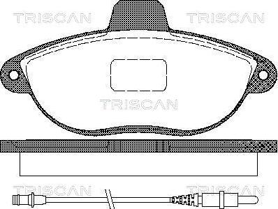Triscan 8110 10501 - Гальмівні колодки, дискові гальма autocars.com.ua