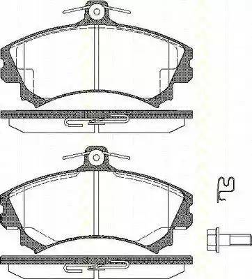 Triscan 8110 10507 - Гальмівні колодки, дискові гальма autocars.com.ua