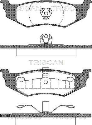 Triscan 8110 10520 - Тормозные колодки, дисковые, комплект avtokuzovplus.com.ua