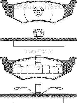 Triscan 8110 10521 - Гальмівні колодки, дискові гальма autocars.com.ua