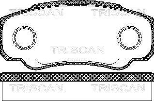 Triscan 8110 10533 - Тормозные колодки, дисковые, комплект avtokuzovplus.com.ua
