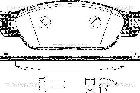 Triscan 8110 10536 - Гальмівні колодки, дискові гальма autocars.com.ua