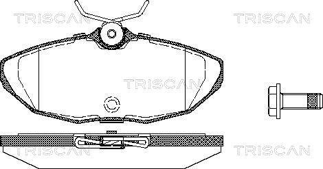 Triscan 8110 10537 - Гальмівні колодки, дискові гальма autocars.com.ua