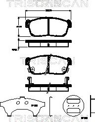 Triscan 8110 10552 - Гальмівні колодки, дискові гальма autocars.com.ua