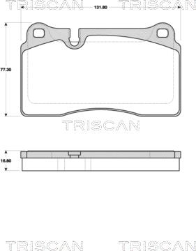 Triscan 8110 10561 - Гальмівні колодки, дискові гальма autocars.com.ua