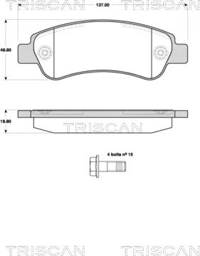 Triscan 8110 10563 - Тормозные колодки, дисковые, комплект autodnr.net