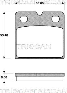 Triscan 8110 10569 - Гальмівні колодки, стояночні дискові гальма autocars.com.ua