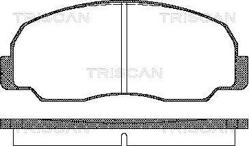 Triscan 8110 10834 - Тормозные колодки, дисковые, комплект avtokuzovplus.com.ua