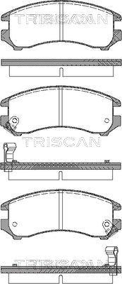 Triscan 8110 10887 - Гальмівні колодки, дискові гальма autocars.com.ua