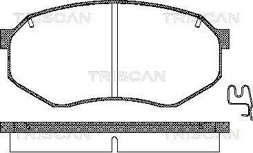 Triscan 8110 10895 - Тормозные колодки, дисковые, комплект avtokuzovplus.com.ua