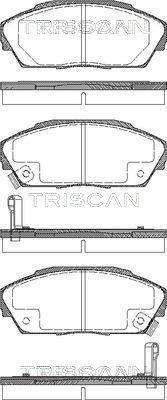 Triscan 8110 10974 - Гальмівні колодки, дискові гальма autocars.com.ua